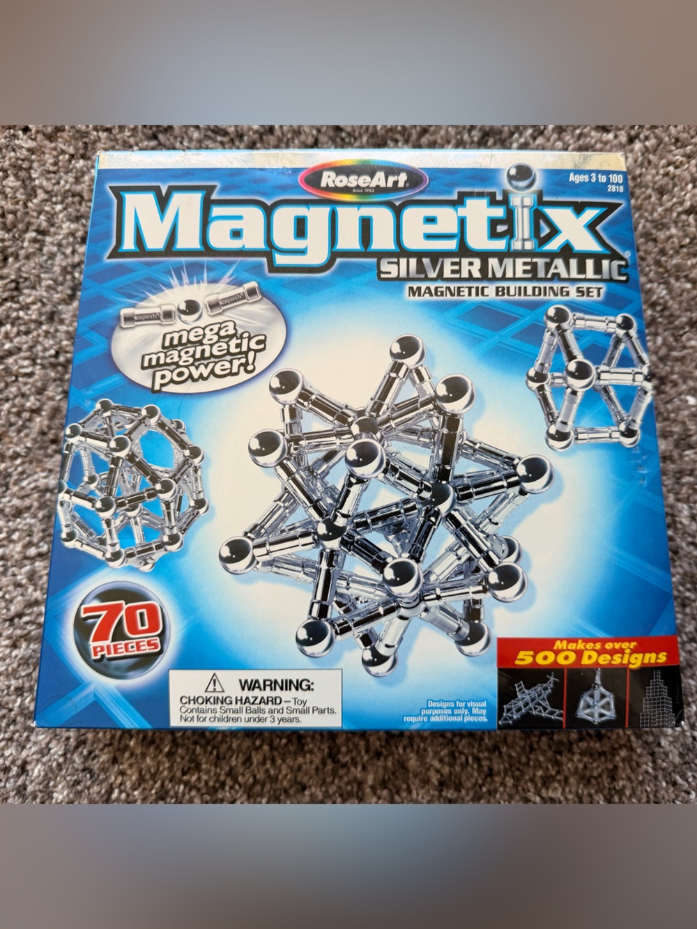 Magnetix Silver Metallic Magnetic Building Set - Silver